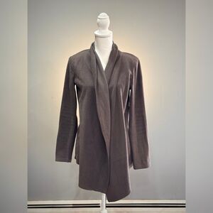 Gray Cynthia Rowley Fleece Open Drapey Sweater Size M EUC